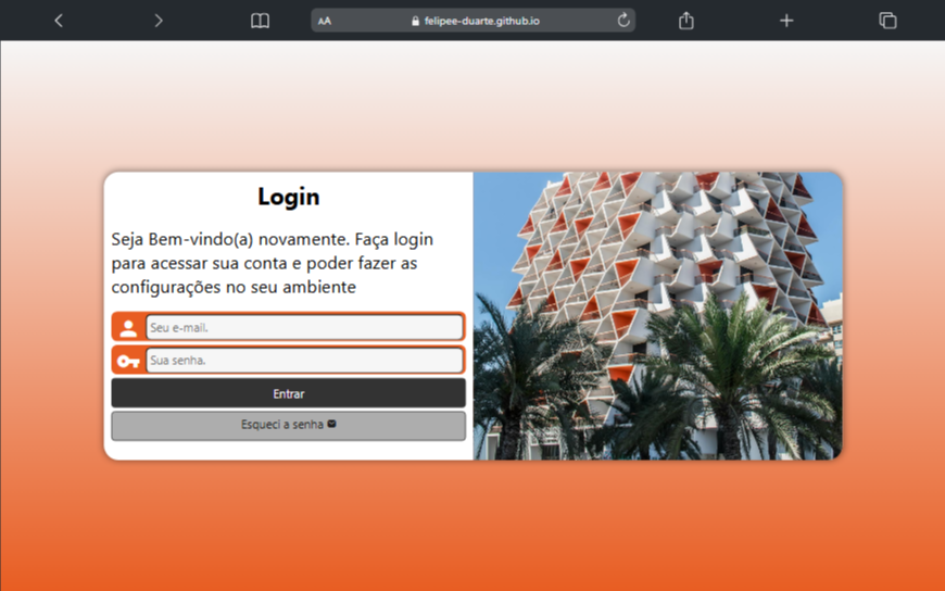 Imagem projeto projeto login